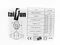 Taifun 2 Speed Inline Ventilator 220/280m³/h 125mm Flansch