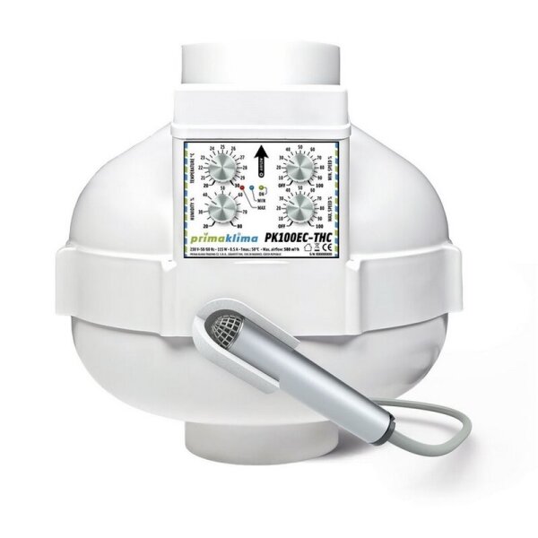 Prima Klima EC-THC Ventilator Temp&Hygro Control 580m³/h 100mm
