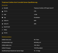Tropicana Cookies Auto 3StcK/60%Sat.40%Ind./70-75Tage