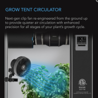 CLOUDRAY A6, Grow-Zelt-Clip-Ventilator 150 mm, EC-Motor, manuell schwenkba