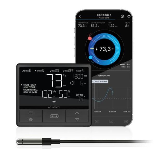 AC Infinity CONTROLLER 69 PRO – Klimasteuergerät, 4 UIS-Anschlüsse